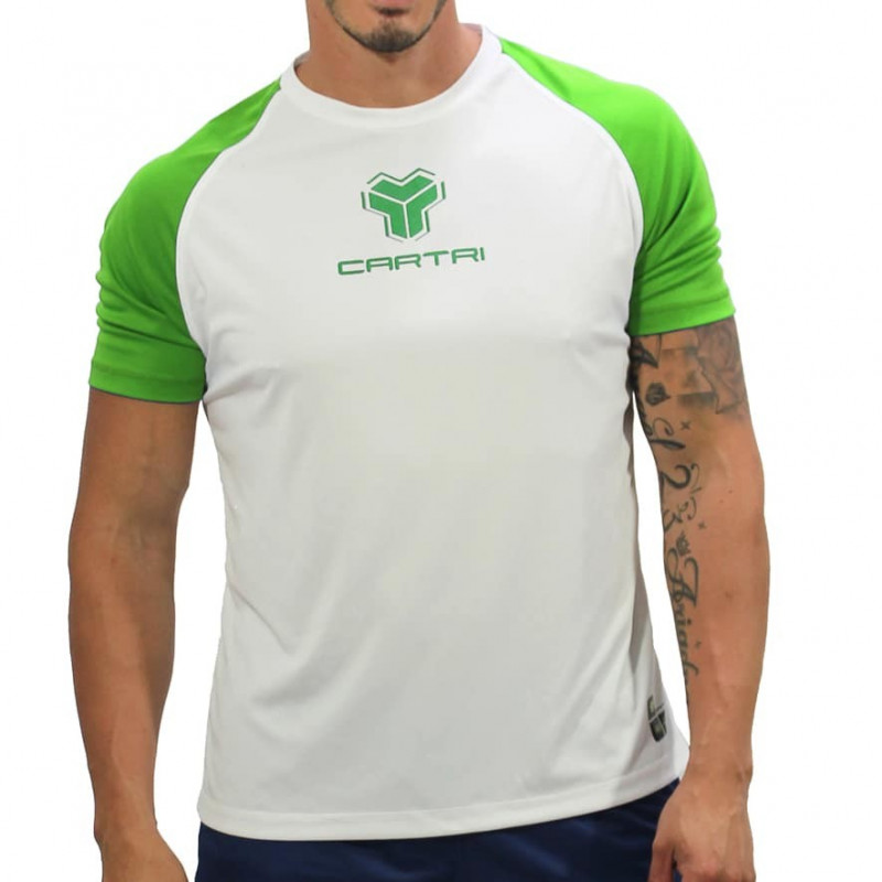 Cartri camiseta Match blanca/verde